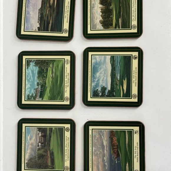 Pimpernel Set of 6 Decorative Coasters for glasses Art for the table - Picture 7 of 10